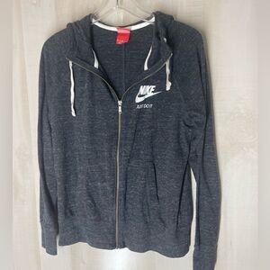 Nike gray vintage Just do it zipup jacket and capri joggers jacket/med, pants/sm